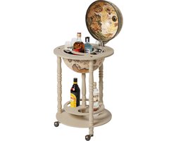 Brulo Wereldbol Globe Globebar Vespucci Wit Wit 33 cm