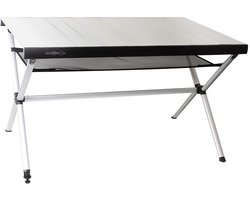 Brunner Accelerate 6 - Campingtafel 146,5 x 80 x 71 cm - Oprolbaar blad - Verstelbare poot - Opbergnet en draagtas