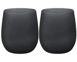 Brunner Waterglazen Blacksatin - Duurzaam en krasbestendig - Campingglas - Stapelbaar - Vaatwasser bestendig - 2 Stuks