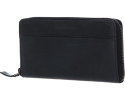 bruno banani Leren Portemonnee Frankfurt Zip Around Wallet Black Zwart