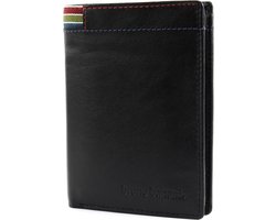 bruno banani Leren Portemonnee Wallet Black Zwart