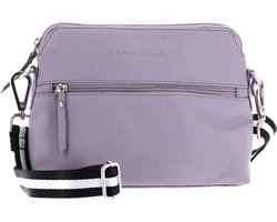bruno banani Leren Schoudertas Crossbody Bag Lilac Paars