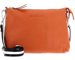 bruno banani Leren Schoudertas Crossbody Bag Orange Oranje