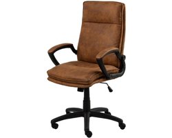 Bruno Bureaustoel - Ergonomisch Ontwerp - Bruin-Zwart - Stof-Nylon - H 115 cm - B 67 cm - D 69,5 cm