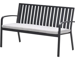 Bruno parkbank - aluminium - carbon black - valley sand