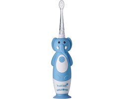 Brush-Baby | Electrische Oplaadbare Kindertandenborstel | WildOnes | Evie de Olifant | 0 - 10 jaar | 3 opzetborstels | 2 poetsstanden | Timer & Pulse | Disco licht | Zuignapvoet |