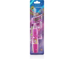 Brush-Baby | KidzSonic | Electrische Tandenborstel (vanaf 3 jaar) | Disco licht | Timer & Pulse | Unicorn | Roze | Incl. 2 opzetborstels en batterij