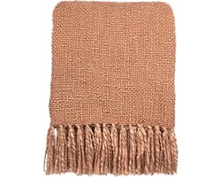 Brush pink throw