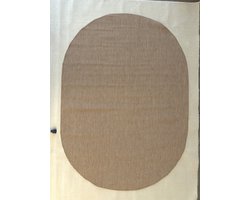 Brussels Uni Buitenkleed – Ovaal - Effen Indoor & Outdoor Vloerkleed – Tuinkleed, Balkonkleed – Jute Beige- 200x290 CM Ovaal