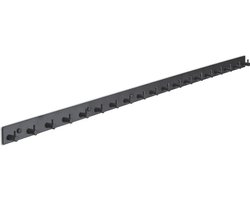 Brute Strength - RVS Lange Kapstok 19 - haaks - 130 cm - Mat Zwart - Wandkapstok - Hangende Design Muurkapstok - Handdoekrek