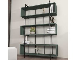 Bruti Boekenplank | 100% MELAMINE | Groen, Zwart - Emob - Stellingkast woonruimte - Zwart; Groen - Melamine; MDF; Metaal