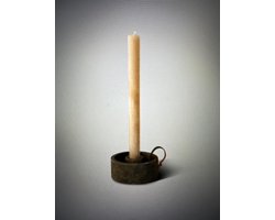 Brynxz Diner kandelaar- Dinnercandleholder Leather Rope Majestic Brown- Moederdag- stoer sober- woondecoratie- Kerst- Sint