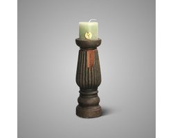 Brynxz - Kandelaar - Candleholder - Luxury Relief - Majestic Brown - D.10 H.28