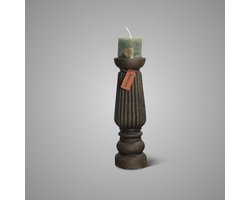 Brynxz Luxe Majestic Vintage Kandelaar - Bruin - Hoogte 32 cm maat L - Candleholder