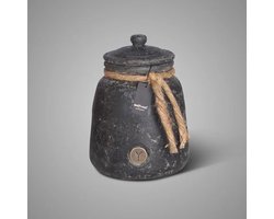 Brynxz pot- Pot and Top with Rope Basalt 21x30 cm- Moederdag- Sint- Kerst- Woondecoratie- sfeer