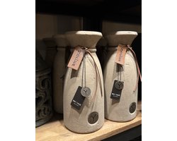 Brynxz - Vaas - Bloempot - Aardewerk - Leather Rope - Majestic Taupe - S - D.12 H.26