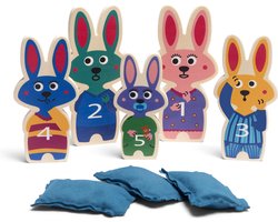 BS Toys Werpspel Bunnies Kussengevecht - Pittenzak gooien - Speelgoed 3 Jaar - Kinderspeelgoed