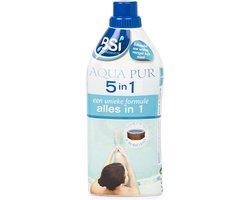 BSI - Aqua Pur 5 in 1 - Coor Helder en zacht water - 50% minder chloorverbruik en voorkomt kalkafzettingen en pH schommelingen - Zwembad - Spa - 1 l