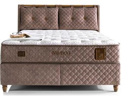 BSS Bedding bamboo Sleep - boxspring bed met opbergruimte - boxspring 140x200 - incl. luxe matras en hoofdbord