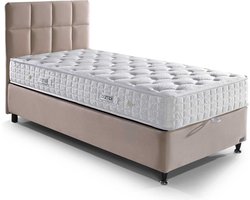 BSS Bedding Bed Boxspringbed Set 90 x 200 H4 / H5, Golden Prime Slaapkamerbed, 1 x Matras, 1 x Bedbox, 1 x Bedhoofdeinde