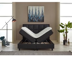 BSS Bedding Breda - Boxspring - Inclusief Dekbed - Complete Boxspring - 160x200 - Bedden - Slaapkamerbed - 1 x Matras met Topper - 2 x Bedbox - 1 x Hoofdbord