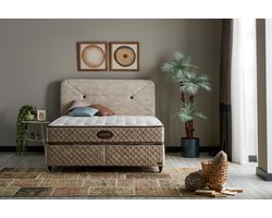 BSS Bedding Comfort - boxspring bed met opbergruimte - boxspring 140x200 - incl. luxe matras en hoofdbord