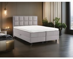 BSS Bedding Florence - Boxspring - Boxspring 160x200 - Boxspring met Opbergruimte - Slaapkamerbed - met Inclusief Topmatras