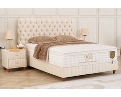 BSS Bedding Fluffy Sydney - Boxspring - Boxspring met Opbergruimte - Inclusief Dekbed - 140x200 - Beige
