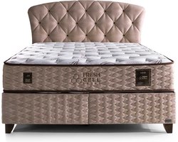 BSS Bedding Freshcell - Boxspring bed met Opbergruimte - boxspring 140x200 - incl. luxe matras en hoofdbord