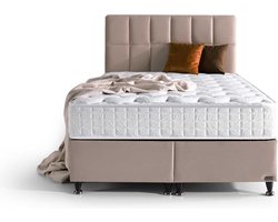 BSS Bedding Golden - boxspring bed met opbergruimte - boxspring 140x200 - incl. luxe matras en hoofdbord