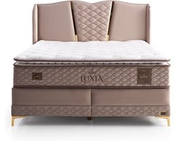 BSS Bedding Luxia - Boxspring Bed met Opbergruimte - Complete Boxspring - 140x200 - incl. luxe matras en hoofdbord