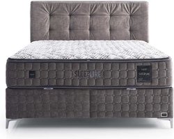 BSS Bedding Sleeppure - Boxspring Bed met Opbergruimte - Complete Boxspring - 140x200 - incl. luxe matras en hoofdbord
