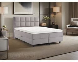 BSS Bedding Vlinder - Boxspring - Complete Boxspring - 140x200 - Boxspring met Opbergruimte - Slaapkamerbed - Bedden - Bed Set - 1 x Matras met Topper - 2 x Bedbox - 1 x Hoofdbord