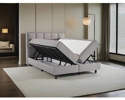 BSS Bedding Vlinder - Boxspring - Complete Boxspring - 160x200 - Boxspring met Opbergruimte - Slaapkamerbed - Bedden - Bed Set - 1 x Matras met Topper - 2 x Bedbox - 1 x Hoofdbord