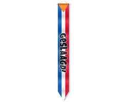 BTH - Geslaagd Wimpel - Geslaagd Versiering - Vlag - Vlaggenlijn - Decoratie - Slinger - Rood - Wit - Blauw