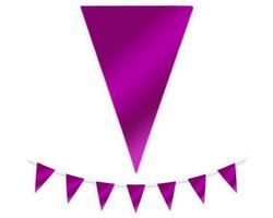 BTH - Slingers - Paars - Slingers Verjaardag - Vlaggenlijn - Verjaardag Versiering - Verjaardag - Vlaggetjes - Decoratie