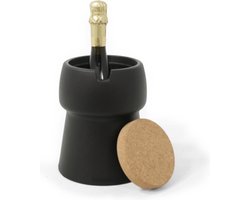 Bubalou Champagnekoeler - CHAMP 1-Bottle Cooler - Wicked Black/Zwart - Wijnkoeler - Wijn - Bier - Frisdrank - Kurk - Koeltas - Koelbox