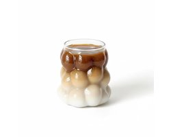 Bubble Glazen - Set van 2 - 400ml - Waterglazen / IJskoffie Glazen / Cocktailglazen - Aesthetic Bubbel Glas - Transparant