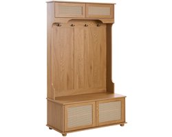 BUCHANAN - Schoenenrek met kapstok - Lichtbruin - MDF