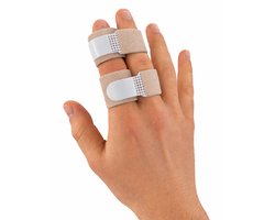 Buddy loops vingerspalk met klittenband maat M - 2 stuks -Huidskleur - Vingertape
