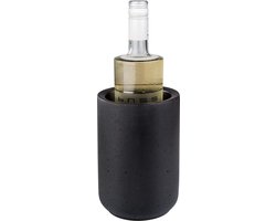 Buddy's Bar Concrete flessenkoeler - wijn en champagne koeler - beton - zwart - 12 x 12 x 19 cm