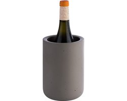 Buddy's Bar - Concrete flessenkoeler - wijn en champagnekoeler - beton - 12 x 12 x 19 cm - betongrijs