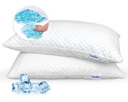 Budino® Perfect Fit Traagschuim Verstelbaar Hoofdkussen - Ergonomisch Kussen - Nekklachten - Zijslaper - Rugslaper - Slaapkussen - Zacht