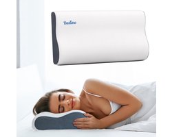 Budino® Support Traagschuim Hoofdkussen - Ergonomisch Kussen - Nekklachten - Zijslaper - Rugslaper - Slaapkussen - Medium