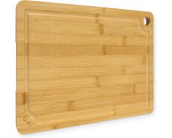 Budu Snijplank Bamboe met Sapgeul - Snijplank Hout - Houten Snijplanken - Snijplank Cadeau - 37 x 25 cm