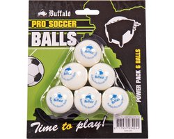 Buffalo Pro tafelvoetbal balletjes set/6pcs white