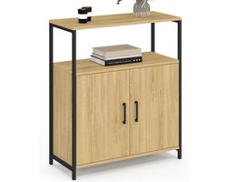 Buffetkast 70 cm – 1 Niche en 2 Deuren, Industrieel Design, Stijlvol en Functioneel Meubel voor Woonkamer of Eetkamer
