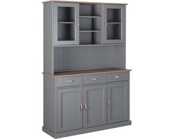 Buffetkast Cerci 131cm met 5 deuren & 3 lades - grijs