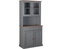 Buffetkast Cerci 90cm met 4 deuren & 2 lades - grijs