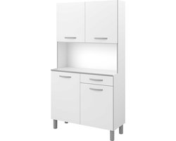 Buffetkast Easy 101cm, 4 deuren & 1 lade - wit